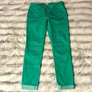 Prana kelly green denim capris